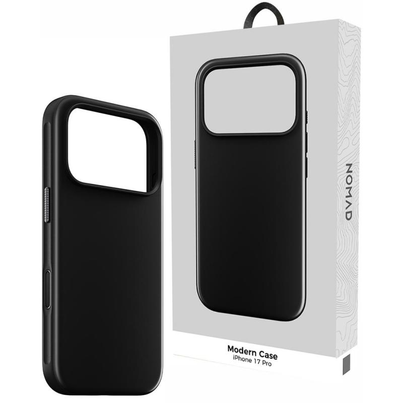 Modern Back Cover Mobile Case with MagSafe, for iPhone 17 Pro, Vulcan Black