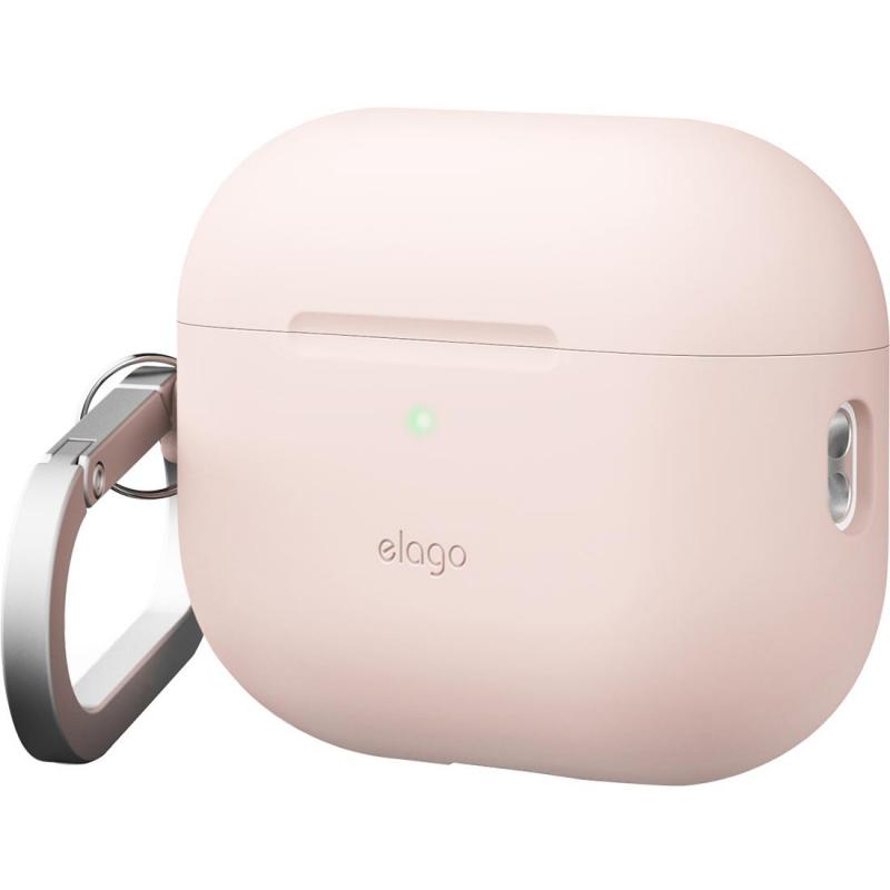 Elago Silicone Hang Case Earbuds Case, for Apple AirPods Pro 3, Sand Pink