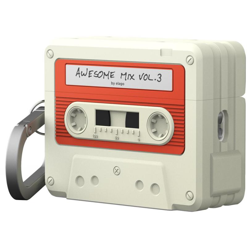 Elago Cassette Tape Earbuds Case, for Apple AirPods Pro 3, Classic White