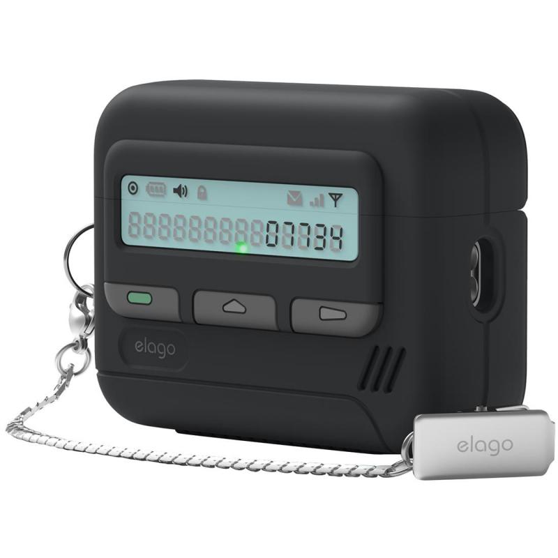 Elago Pager Hang Case Earbuds Case, for Apple AirPods Pro 3, Black