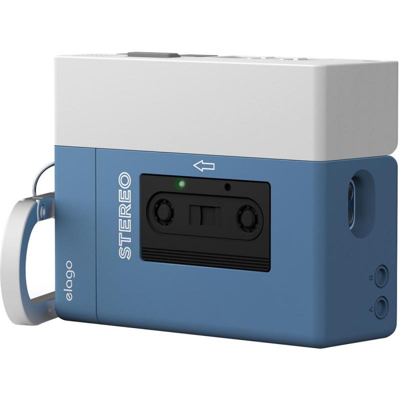 Elago Cassette Player Hang Earbuds Case, for Apple AirPods Pro 3, Blue