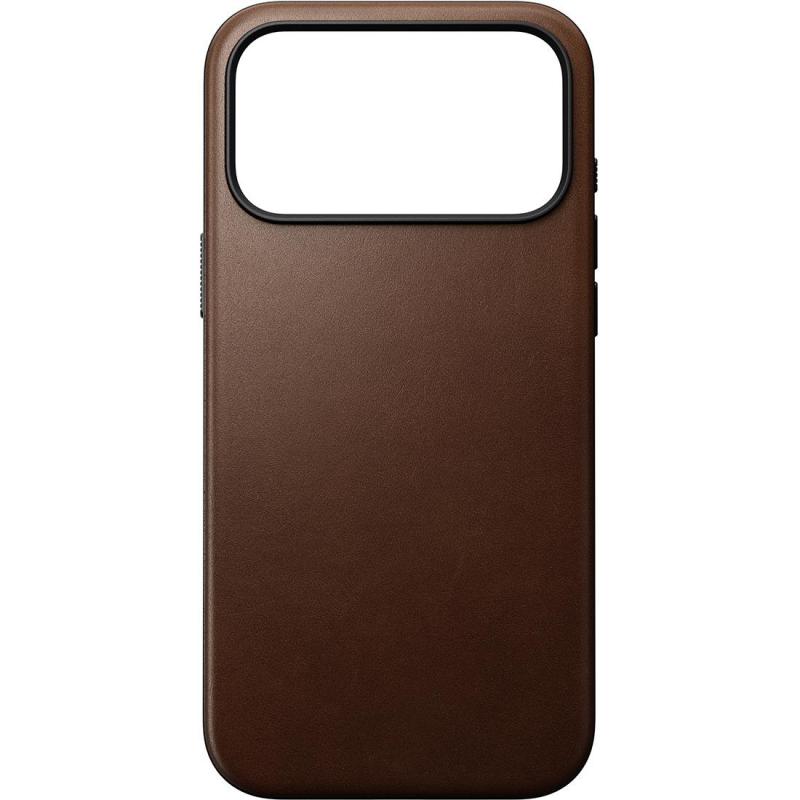 Nomad Modern Leather Back Cover Mobile Case with MagSafe, for iPhone 17 Pro Max, Brown — 2