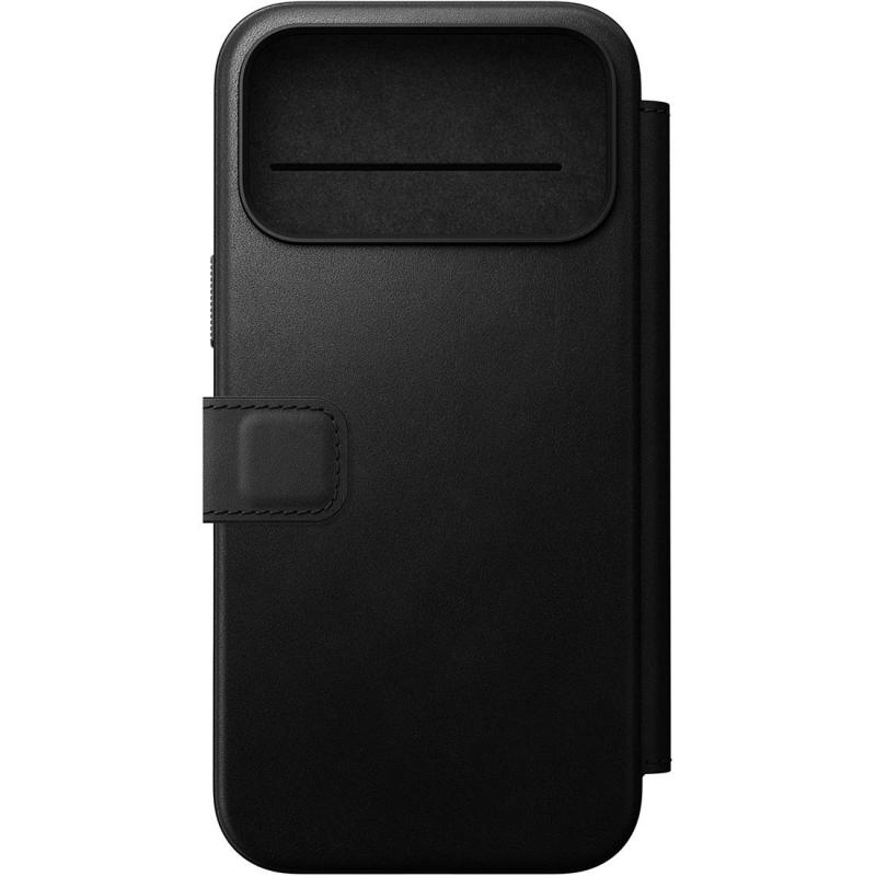 Nomad Modern Leather Folio Flip Cover Mobile Case with MagSafe, for iPhone 17 Pro Max, Black — 2
