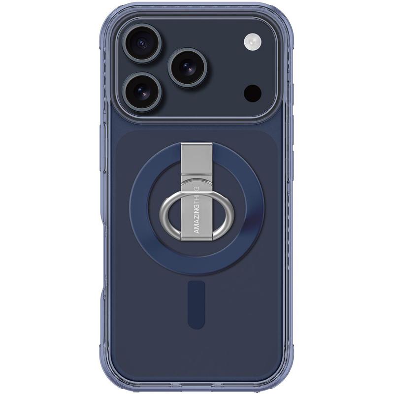Amazing Thing Titan Pro Grip Back Cover Mobile Case with MagSafe, for iPhone 17 Pro, Titan Blue — 2