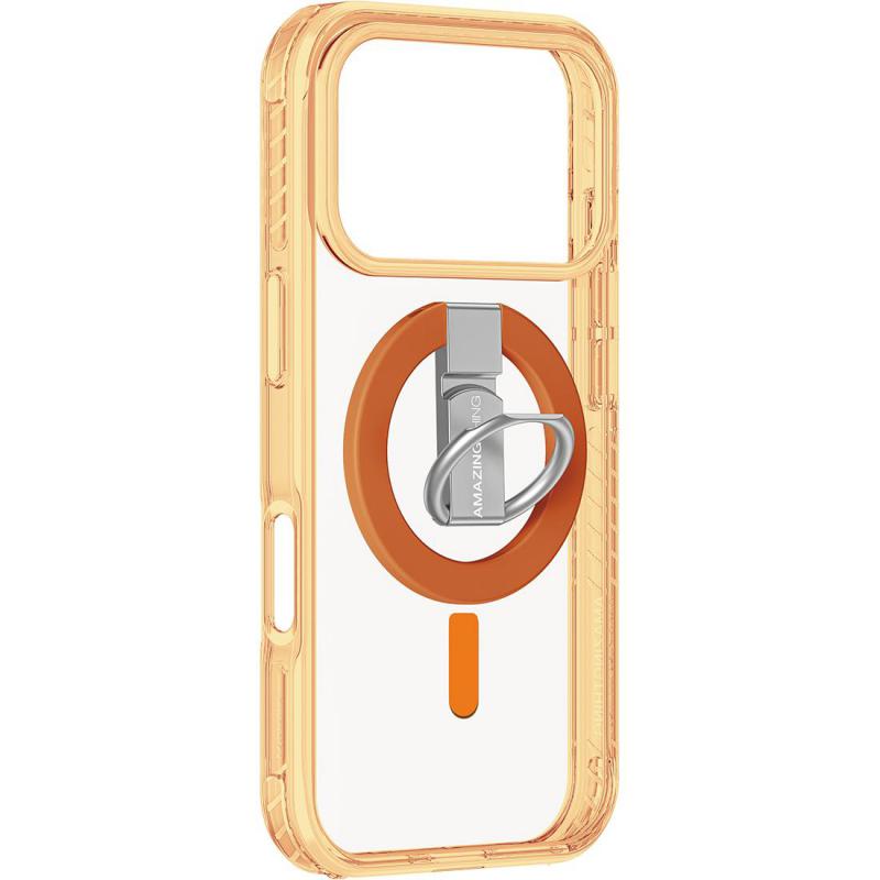 Amazing Thing Titan Pro Grip Back Cover Mobile Case with MagSafe, for iPhone 17 Pro Max, Titan Orange