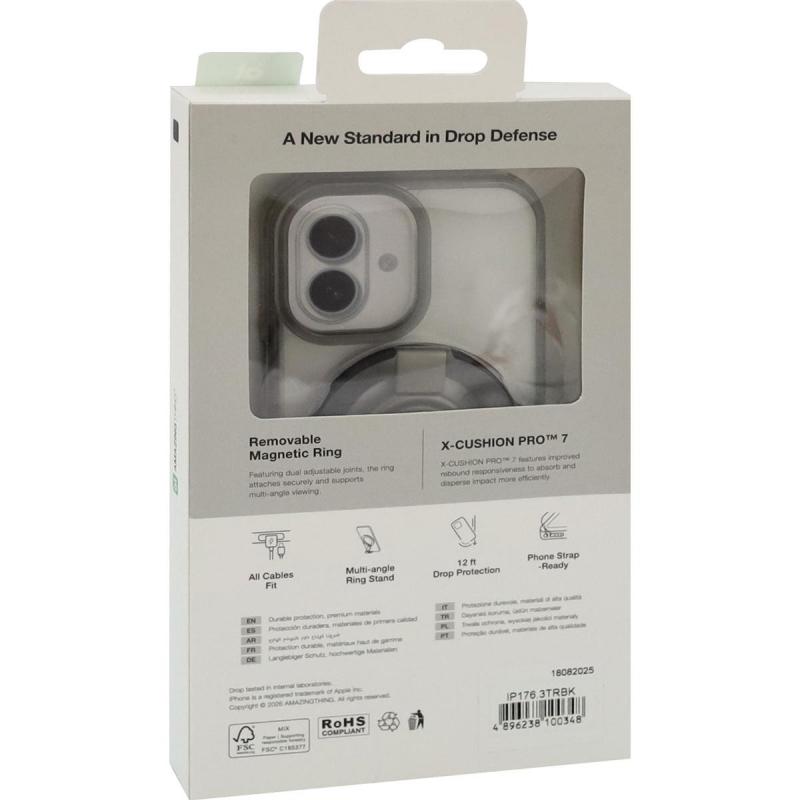 Amazing Thing Titan Pro Grip Back Cover Mobile Case with MagSafe, for iPhone 17, Titan Black — 2