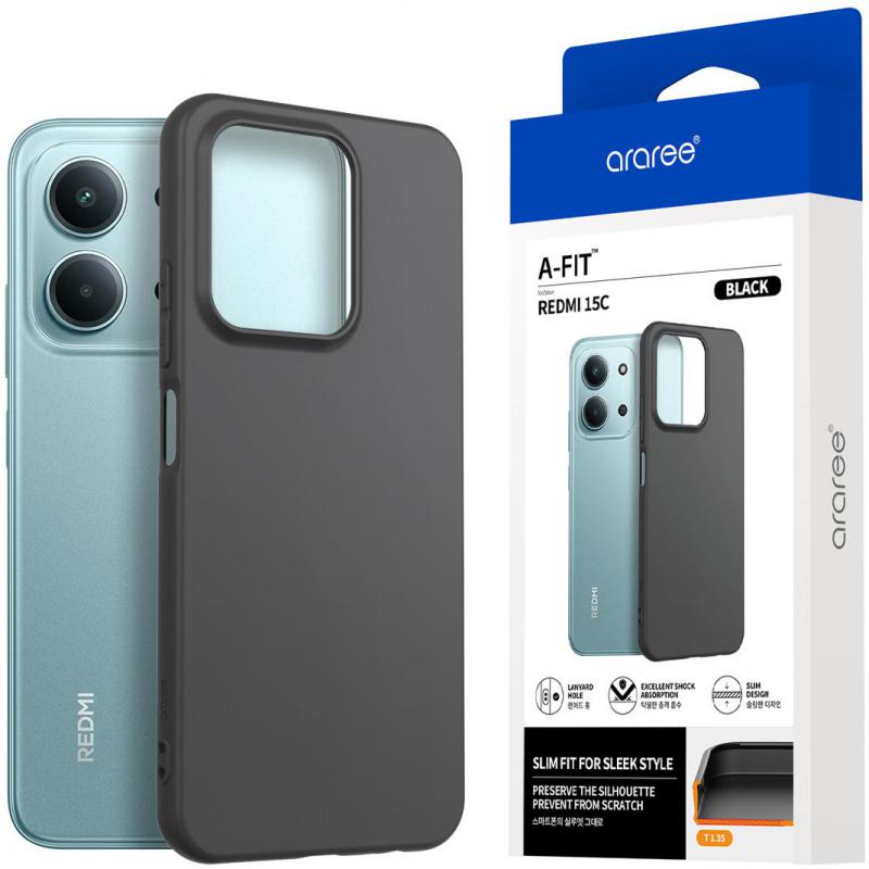 Araree A-Fit Back Cover Mobile Case, for Xiaomi Redmi 15C, Black