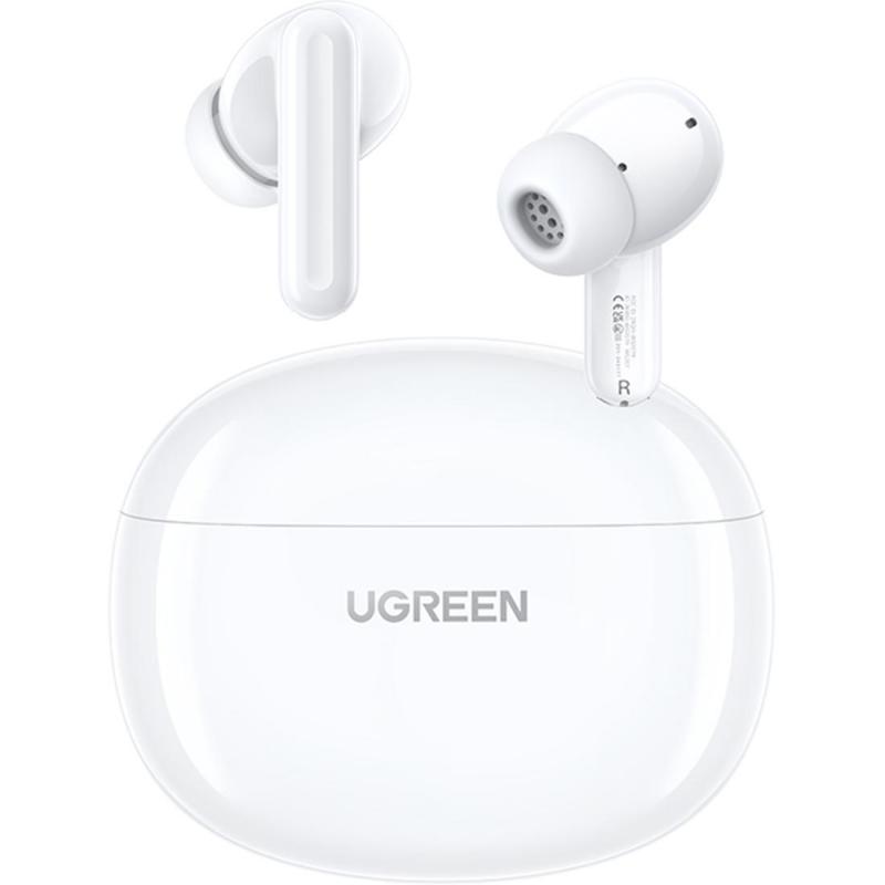 Ugreen P3 Earbuds, Bluetooth, USB-C (Charging), Built-in Microphone, White