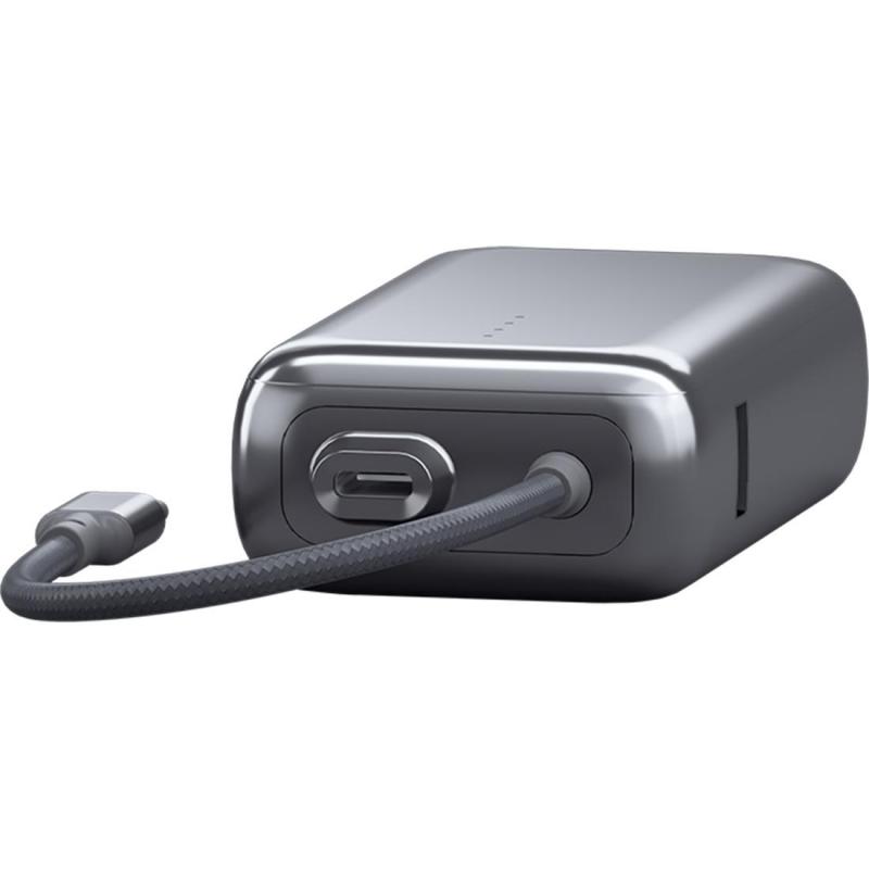 ZENDURE SuperMini Pro Compact 10000 mAh Power Bank 30W PD with Built-In USB-C Cable, PD Fast Charging, 20000 mAh, Dual USB (1X USB/1X USB-C), Grey — 2