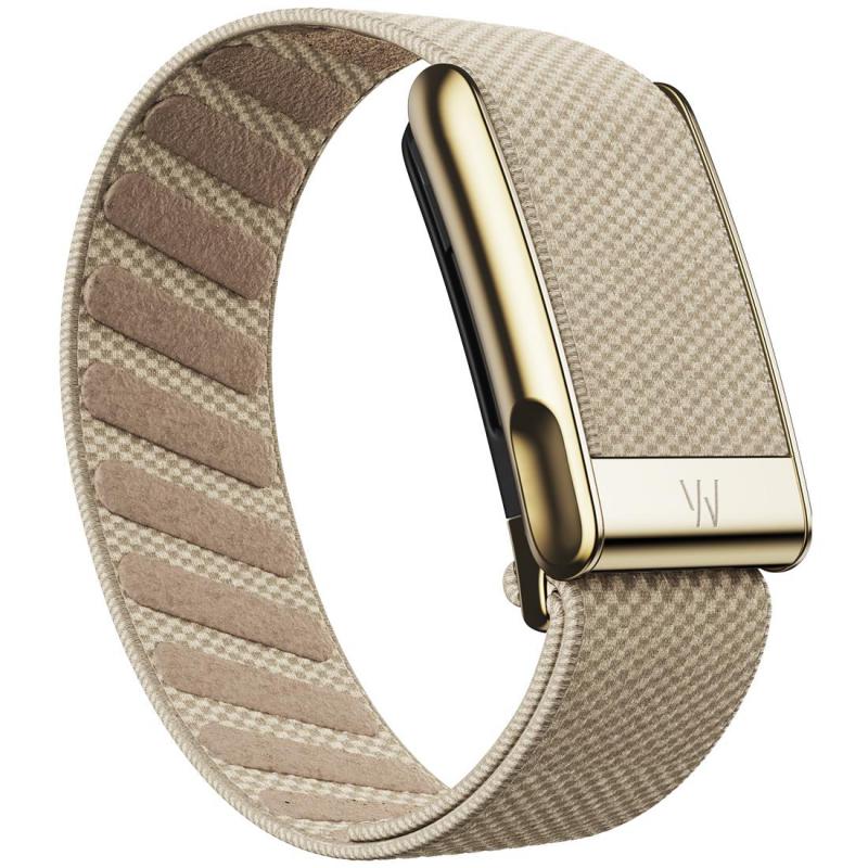 Whoop MG SuperKnit Luxe Wrist Strap, for WHOOP One/Peak/Life, Fabric, Dune/Gold