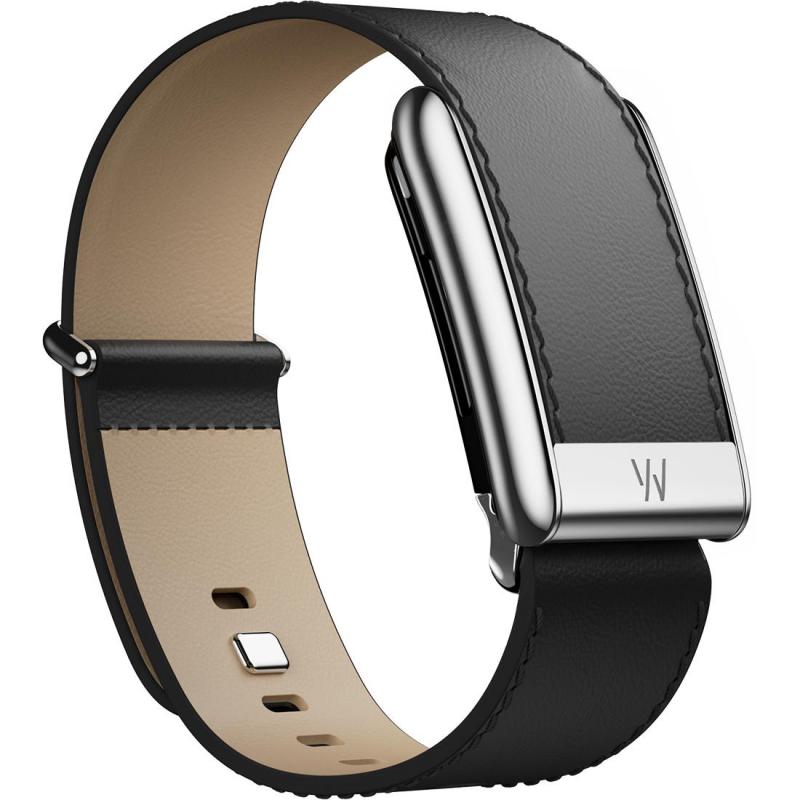 Whoop 5.0 LeatherLuxe Straight Wrist Strap, for WHOOP One/Peak, Genuine Italian Leather, Small Band Size, Black/Cream/Titanium