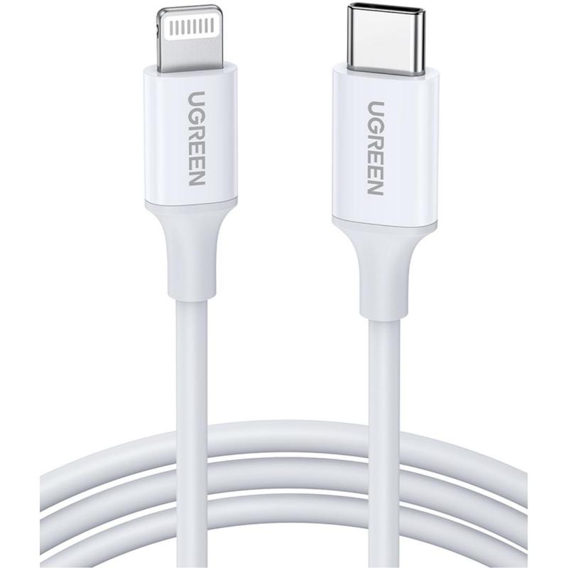 Ugreen US171 USB-C to Lightning Sync & Charge Cable, 1.00 m ( 3.28 ft ), White