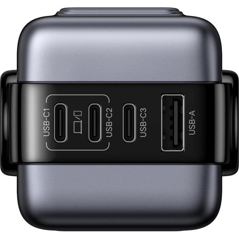 Ugreen Uno 4-Port 100W GaN Fast Charger, USB PD (Power Delivery), 100 Watts, 4 USB (3X USB-C/1X USB), Grey — 4