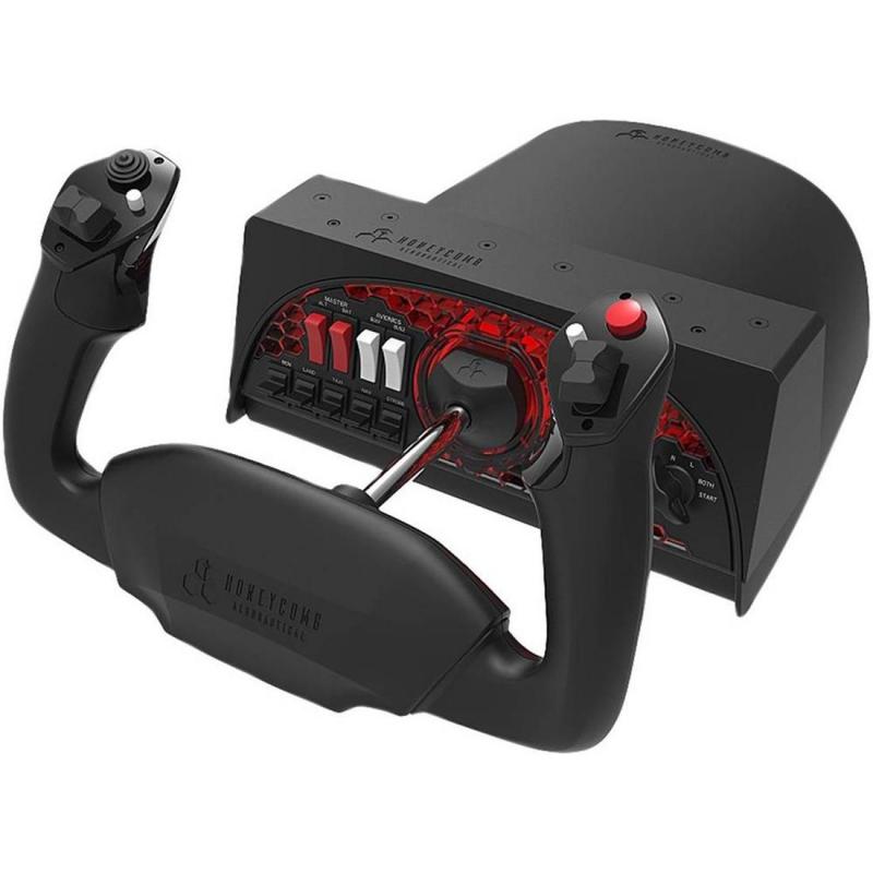 Honeycomb Aeronautical Alpha Flight Controls Throttle + Stick Simulation, Wired, for PC/Mac, Black