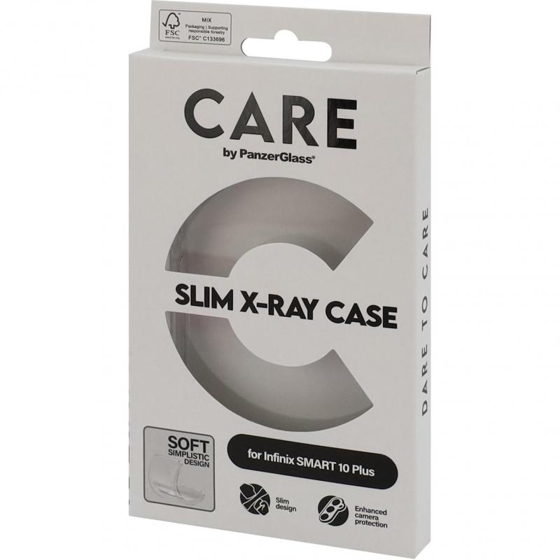 CARE X-ray Soft Back Cover Mobile Case, for Infinix SMART 10+, Clear