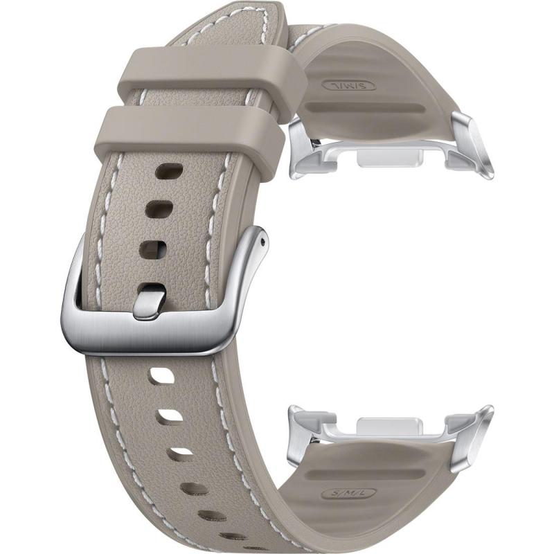 Samsung Hybrid Band Wrist Strap, for Samsung Galaxy Watch8 Classic 46/Galaxy Watch8 44/Galaxy Watch8 40, Bio-based Content/Rubber, Small/Medium/Large Band Size, Taupe