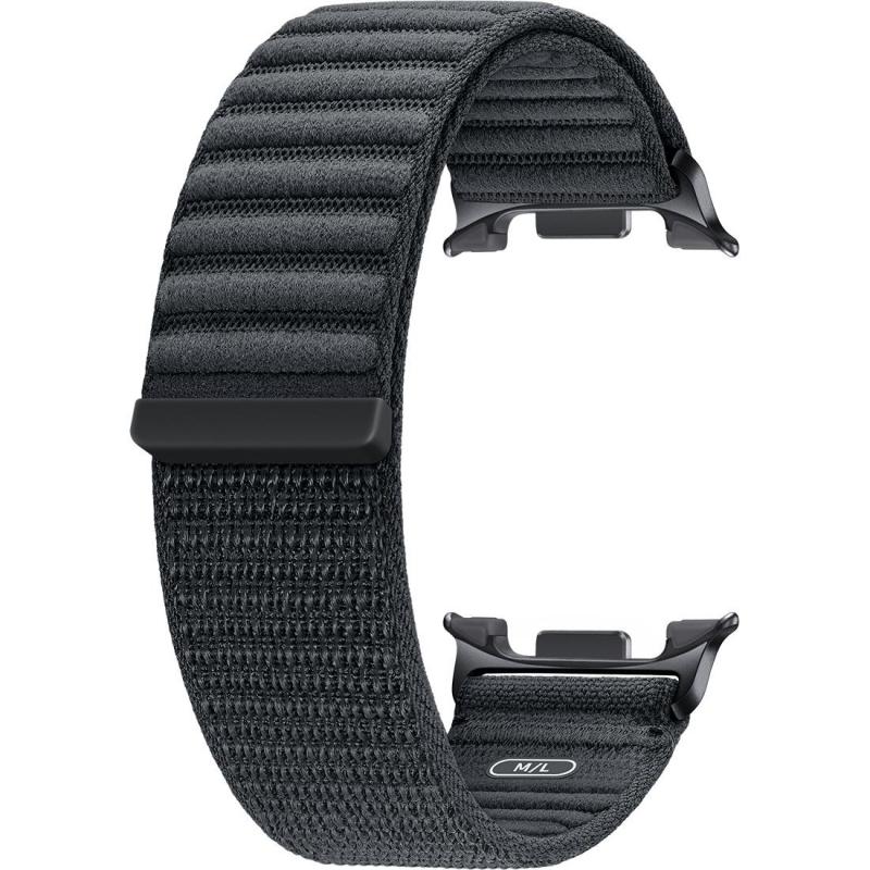 Samsung Fabric Band Wrist Strap, for Samsung Galaxy Watch8 Classic 46/Galaxy Watch8 44/Galaxy Watch8 40, Recycled Content, Nylon/Velcro, Medium/Large Band Size, Graphite