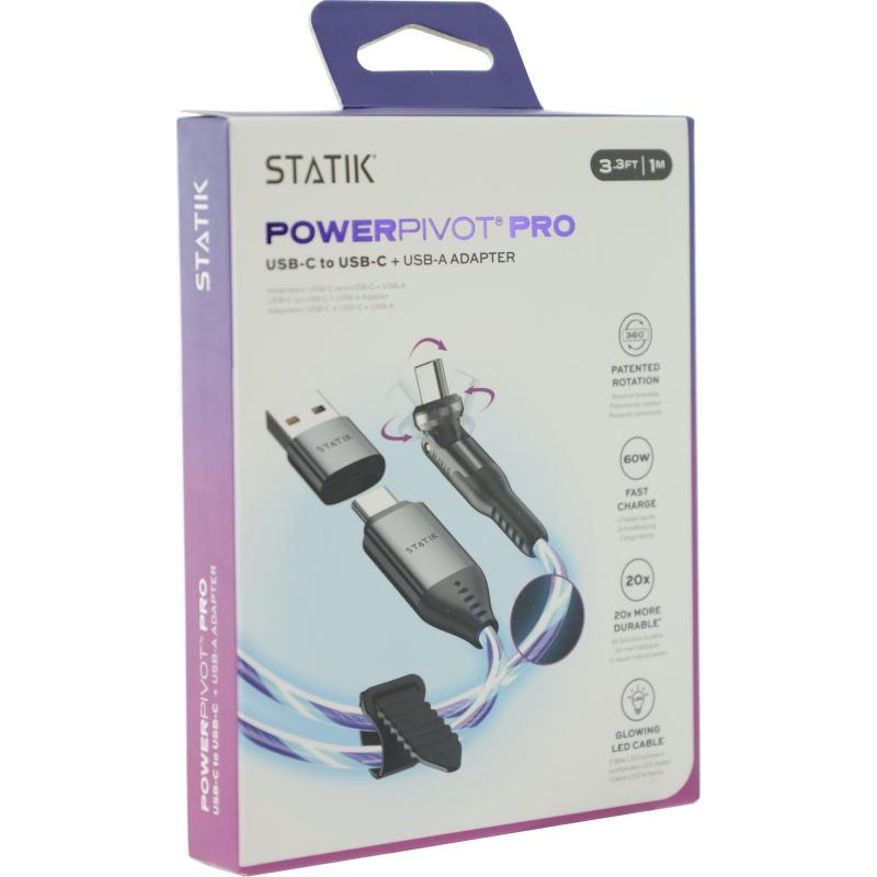 STATIK PowerPivot Pro USB-C to USB C Sync & Charge Cable, 1.00 m ( 3.28 ft ) — 2