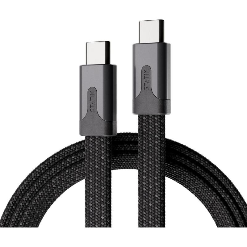STATIK MagStack Slim Pro USB-C to USB C Sync & Charge Cable, 2.00 m ( 6.56 ft ), Black