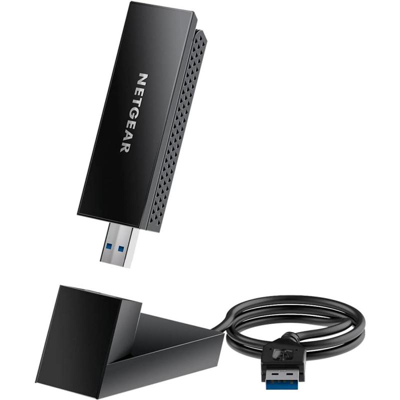 Netgear A8000 USB Wireless Adapter, Tri-Band (2.4 GHz/5 GHz/6 GHz)