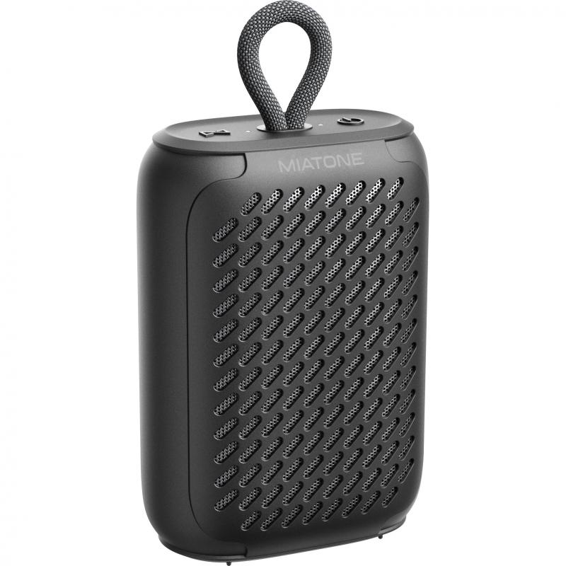 Miatone Q06P Portable Speaker, Bluetooth, up to 12 Hours Playtime, Black