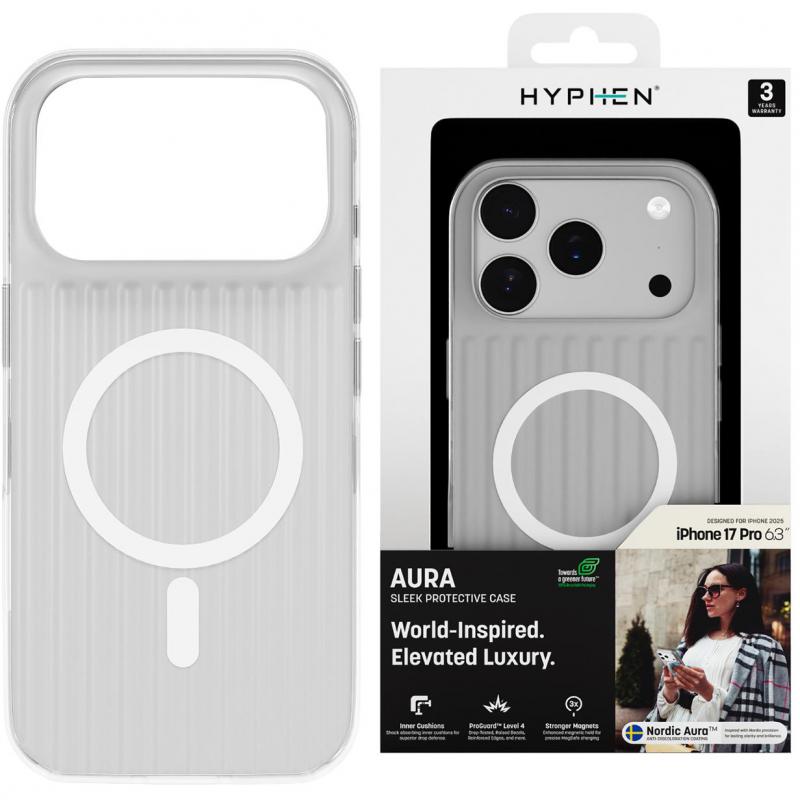 Aura Back Cover Mobile Case with MagSafe, for iPhone 17 Pro, Silver