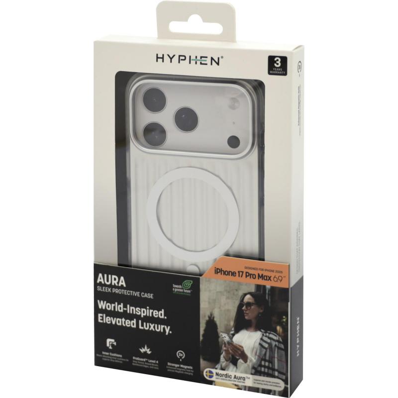 Aura Back Cover Mobile Case with MagSafe, for iPhone 17 Pro Max, Silver