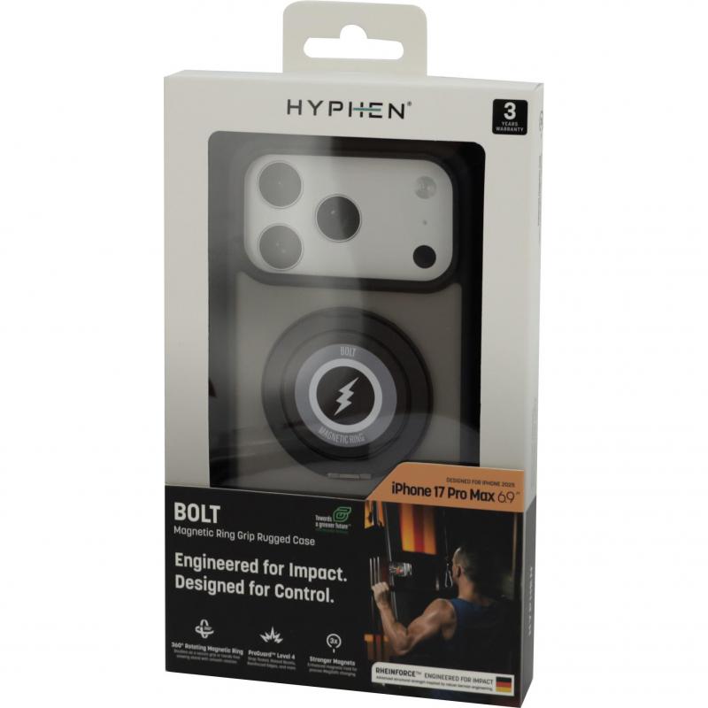 Bolt Back Cover Mobile Case with MagSafe, for iPhone 17 Pro Max, Black