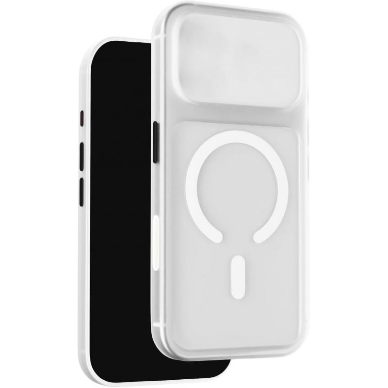 HYPHEN Rift Back Cover Mobile Case with MagSafe, for iPhone 17 Pro Max, Frost — 3