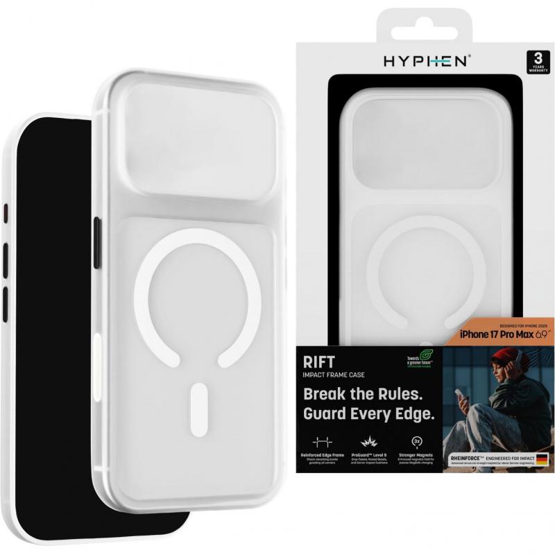 Rift Back Cover Mobile Case with MagSafe, for iPhone 17 Pro Max, Frost