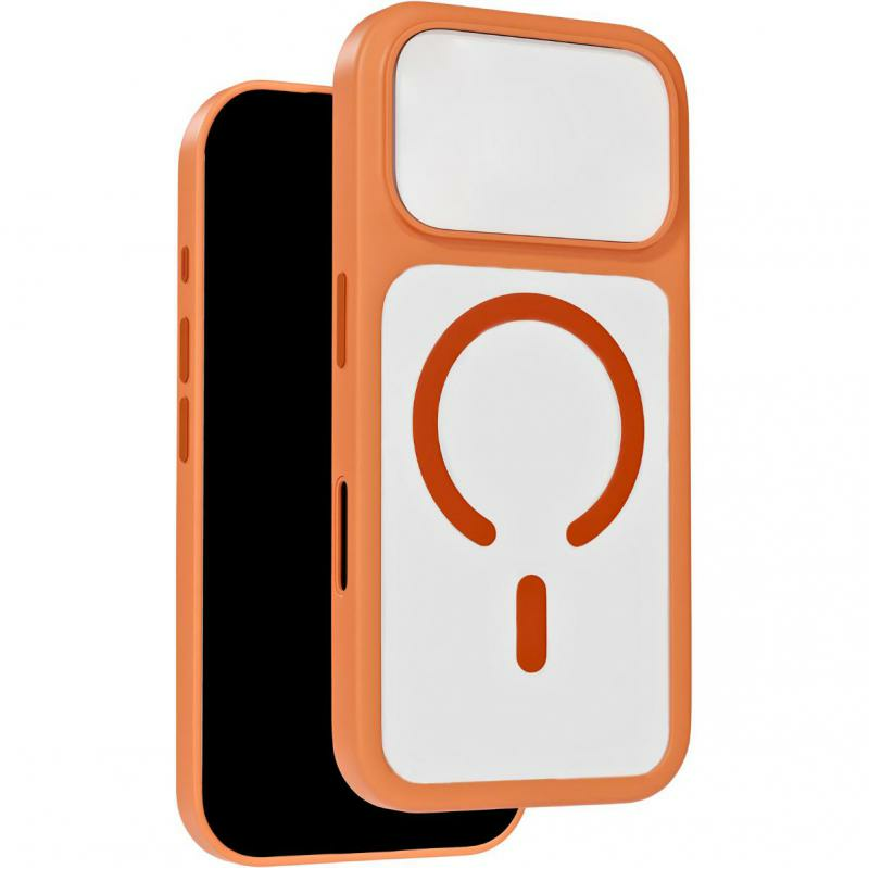 HYPHEN Rift Back Cover Mobile Case with MagSafe, for iPhone 17 Pro Max, Tangerine — 3