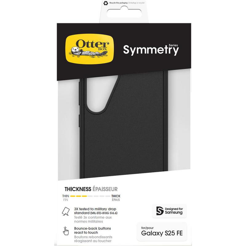 OtterBox Symmetry Back Cover Mobile Case, for Samsung Galaxy S25 FE 5G, Black — 2