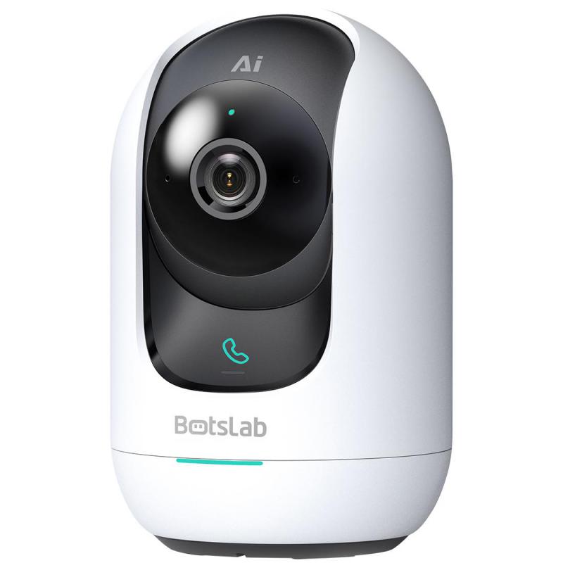Botslab C221 Full HD Pan & Tilt Camera with Full Color Smart Security Camera, Wi-Fi, Works with Amazon Alexa/Google Assistant, White