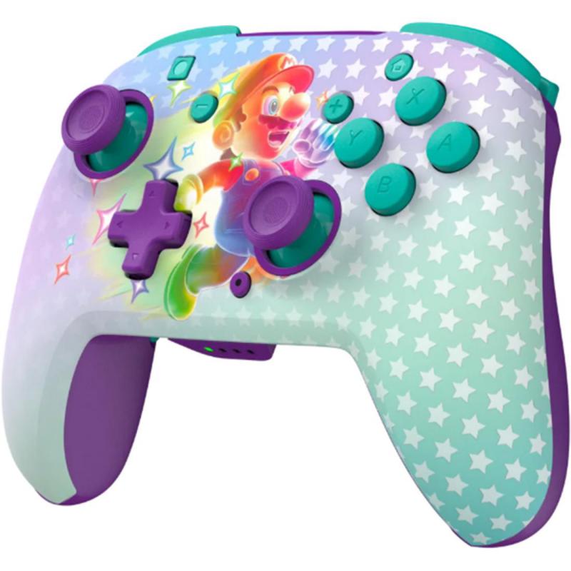 Turtle Beach Rematch Invincible Mario (Glow in the Dark) Controller, Wireless, for Nintendo Switch 2, White/Green