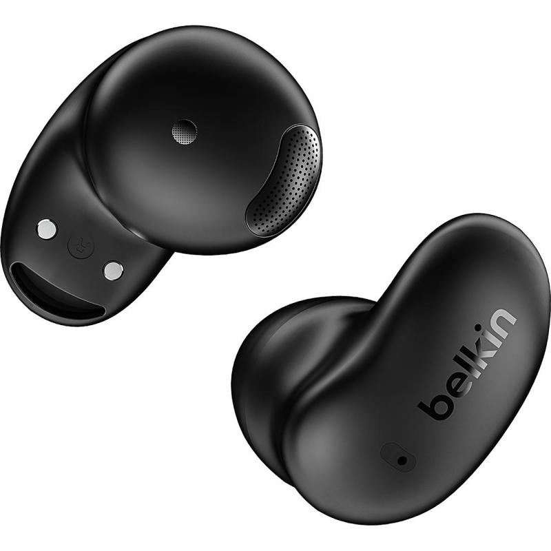 Belkin SoundForm Anywhere Earbuds, Active Noise Cancelling, Bluetooth, USB (Charging), Built-in Microphone, Black
