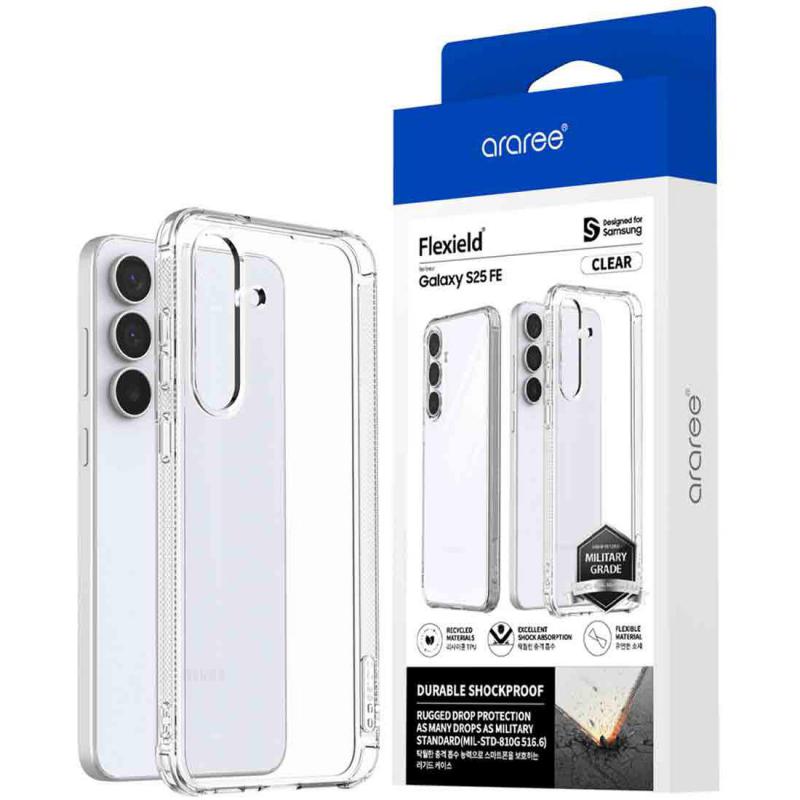 Araree Flexield Back Cover Mobile Case, for Samsung Galaxy S25 FE 5G, Clear