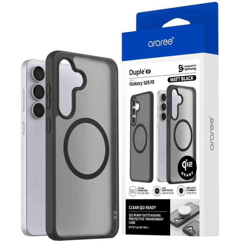 Duple M Back Cover Mobile Case with MagSafe, for Samsung Galaxy S25 FE 5G, Matte Black