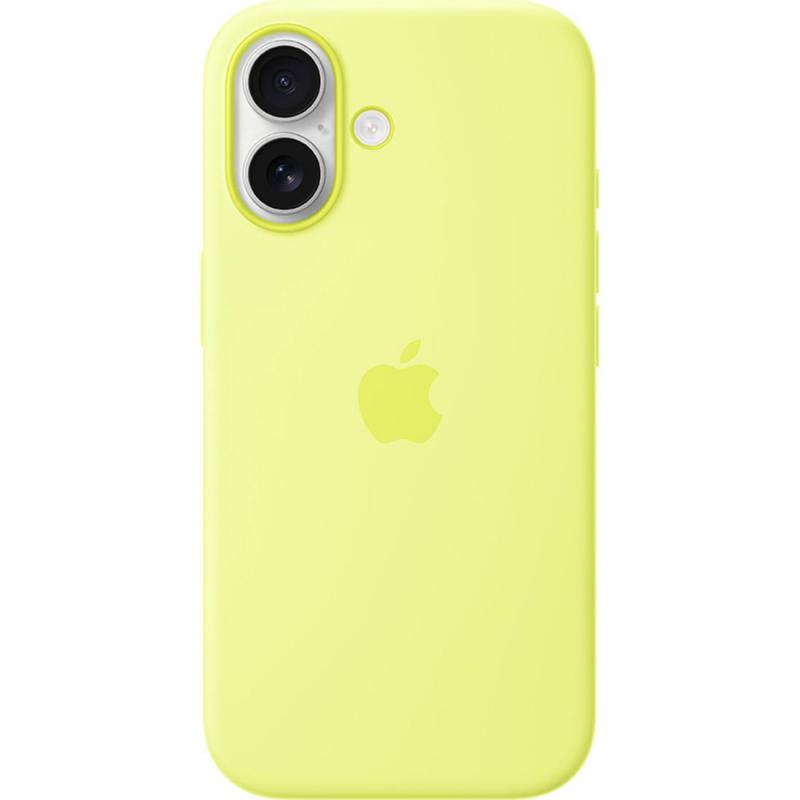 Silicone Back Cover Mobile Case with MagSafe, for iPhone 17, Neon Yellow