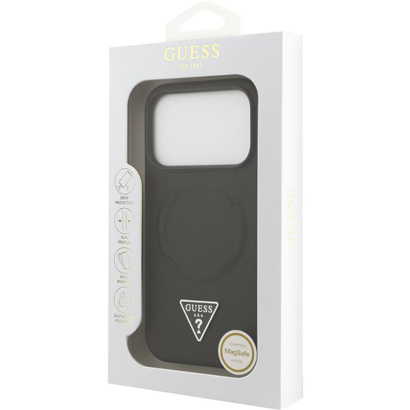 Guess Back Cover Mobile Case with MagSafe, for iPhone 17 Pro, Black — 3