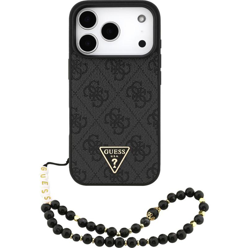 4G PU Leather Back Cover Mobile Case with MagSafe, for iPhone 17 Pro, Black