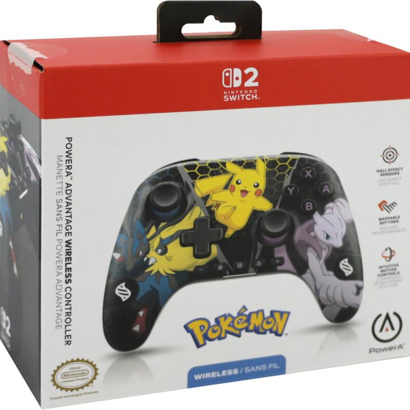 PowerA Pokemon Mega Evolutions Advantage Controller, Wireless, for Nintendo Switch 2, Black/Yellow