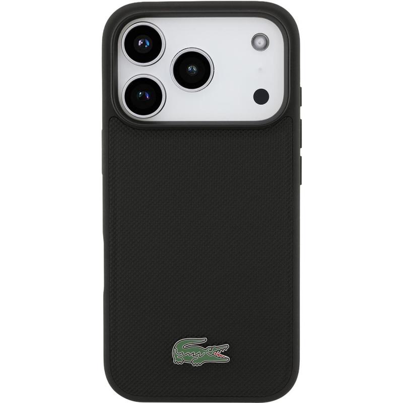 Lacoste Hard Back Cover Mobile Case with MagSafe, for iPhone 17 Pro, Black — 2