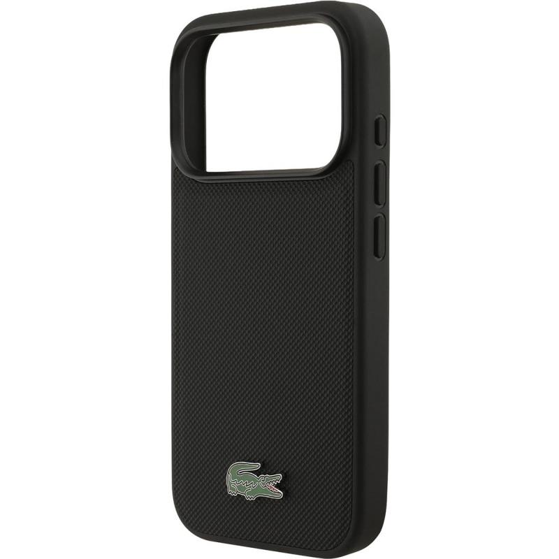 Lacoste Hard Back Cover Mobile Case with MagSafe, for iPhone 17 Pro, Black