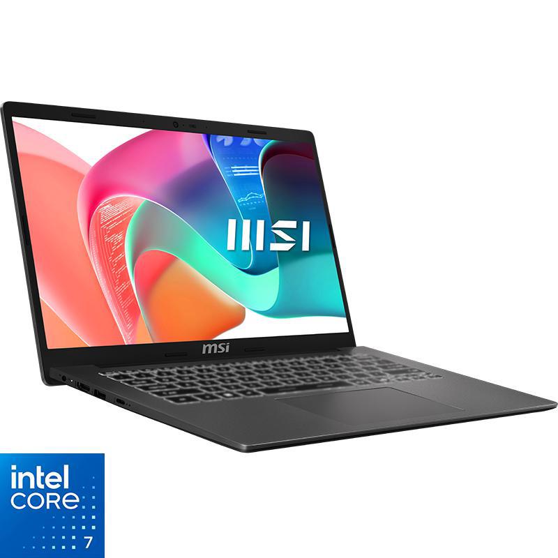 MSI Modern 14 F1MG Laptop, 14", Intel Core 7, 16 GB RAM, 512 GB SSD, Windows 11 Home, Intel Graphics
