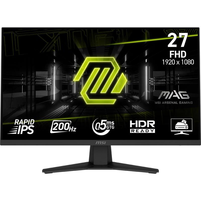 MSI MAG274F 27" Gaming Monitor, FHD (Full HD), 200 Hz, 0.5ms (GtG), Black