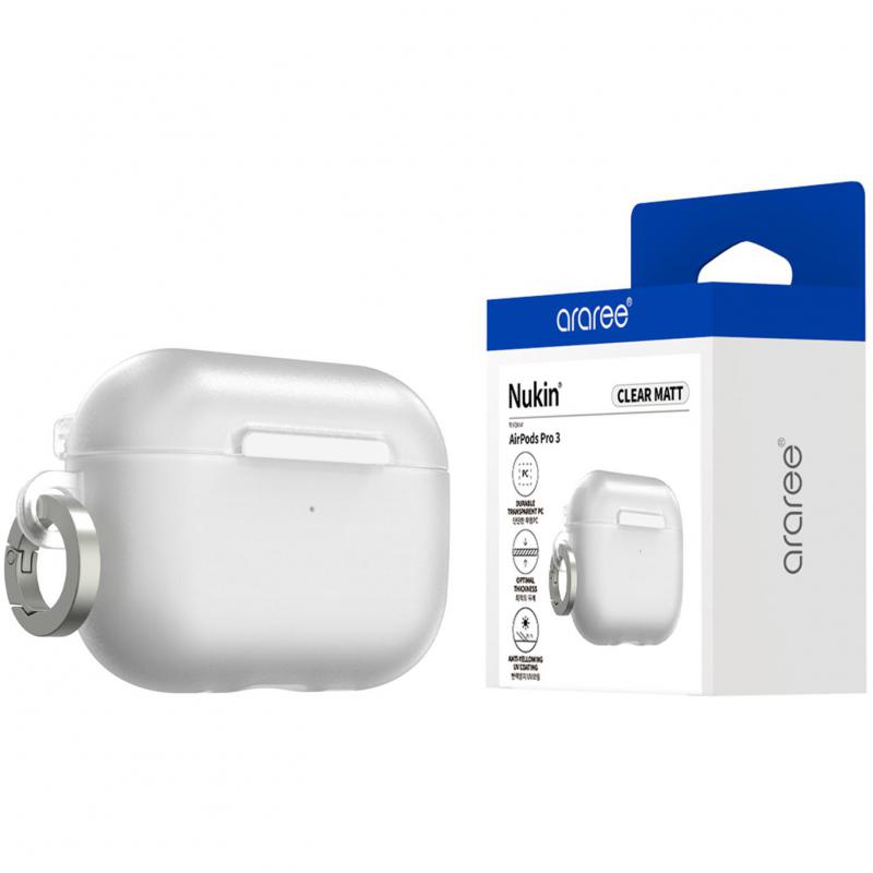 Araree Nukin Earbuds Case, for Apple AirPods Pro 3, Matte Clear