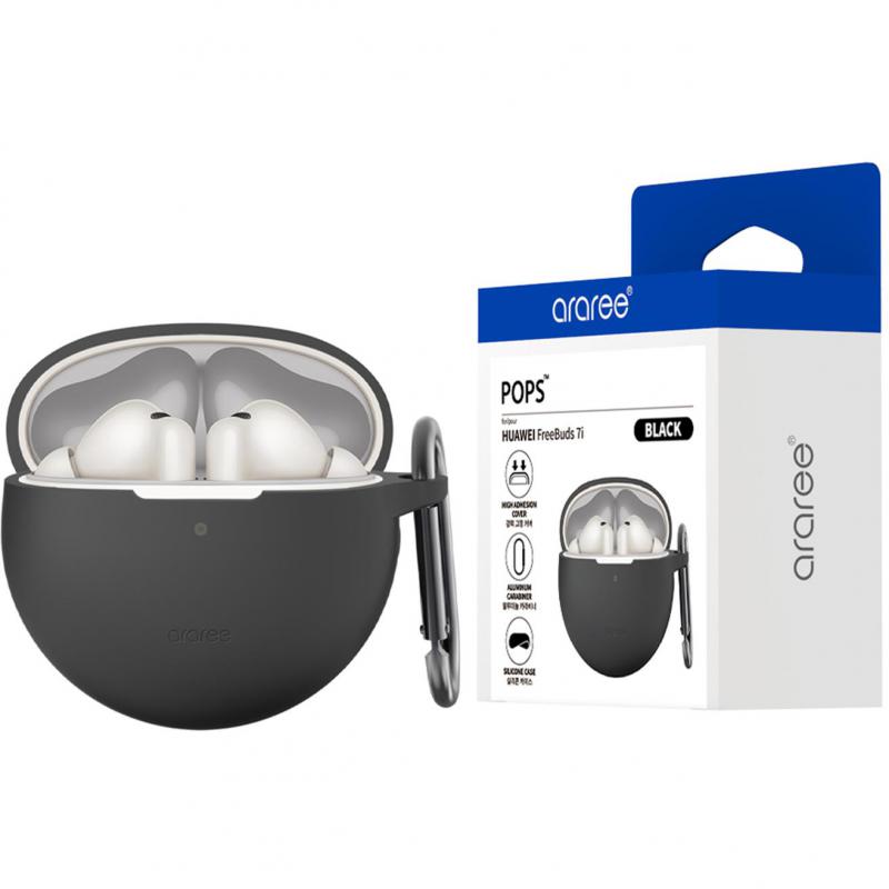 Araree Pops Earbuds Case, for Huawei FreeBuds 7i, Black