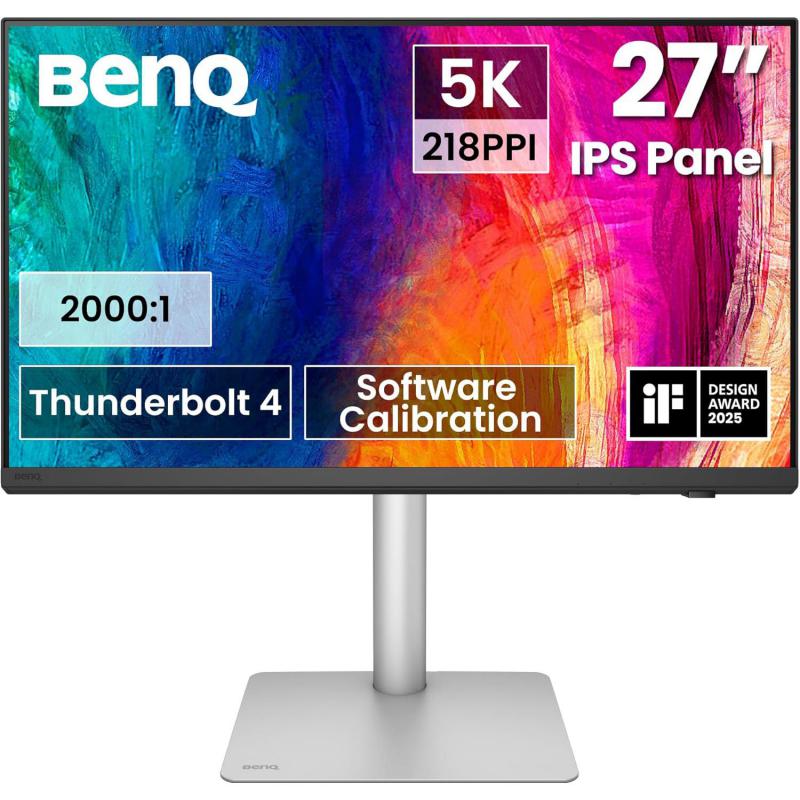 BenQ PD2730S 27" Monitor, 5K, 60 Hz, 5ms, Built-in Dual Speaker (2 X 3W), Black