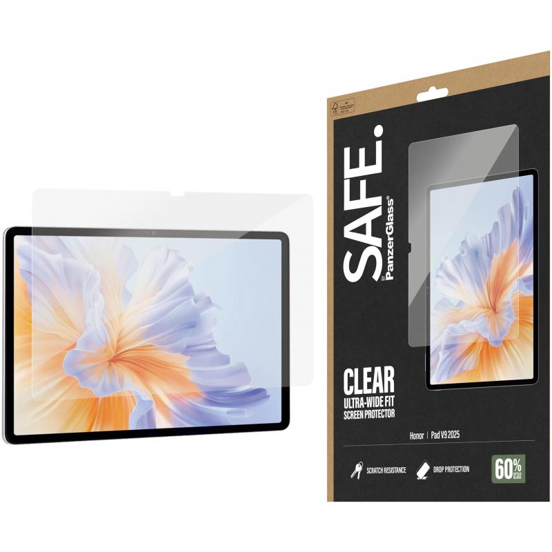 PanzerGlass SAFE Ultra-Wide Fit Tablet Screen Protector, for Honor Pad V9 11.5", Super+ Glass, Standard Fit