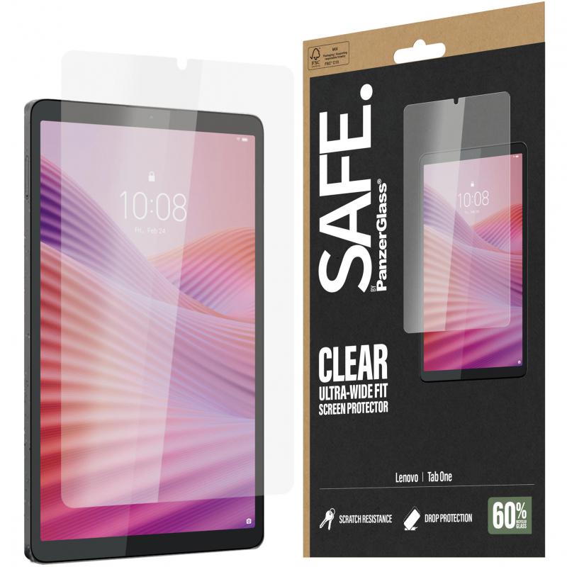 PanzerGlass SAFE Ultra-Wide Fit Tablet Screen Protector, for Lenovo Tab One 8.7", Super+ Glass, Standard Fit
